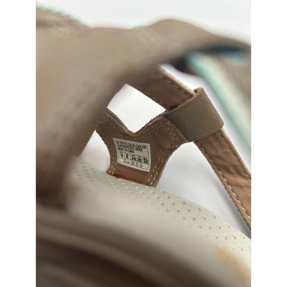 Skechers Reggae Soundstage Women's 9 Taupe Leather Toe Post Slide Sandals 46720 - Picture 8 of 8